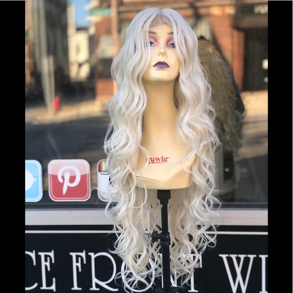 Ice White Wig Long soft Swisslace Lacefront wig - Picture 7 of 8
